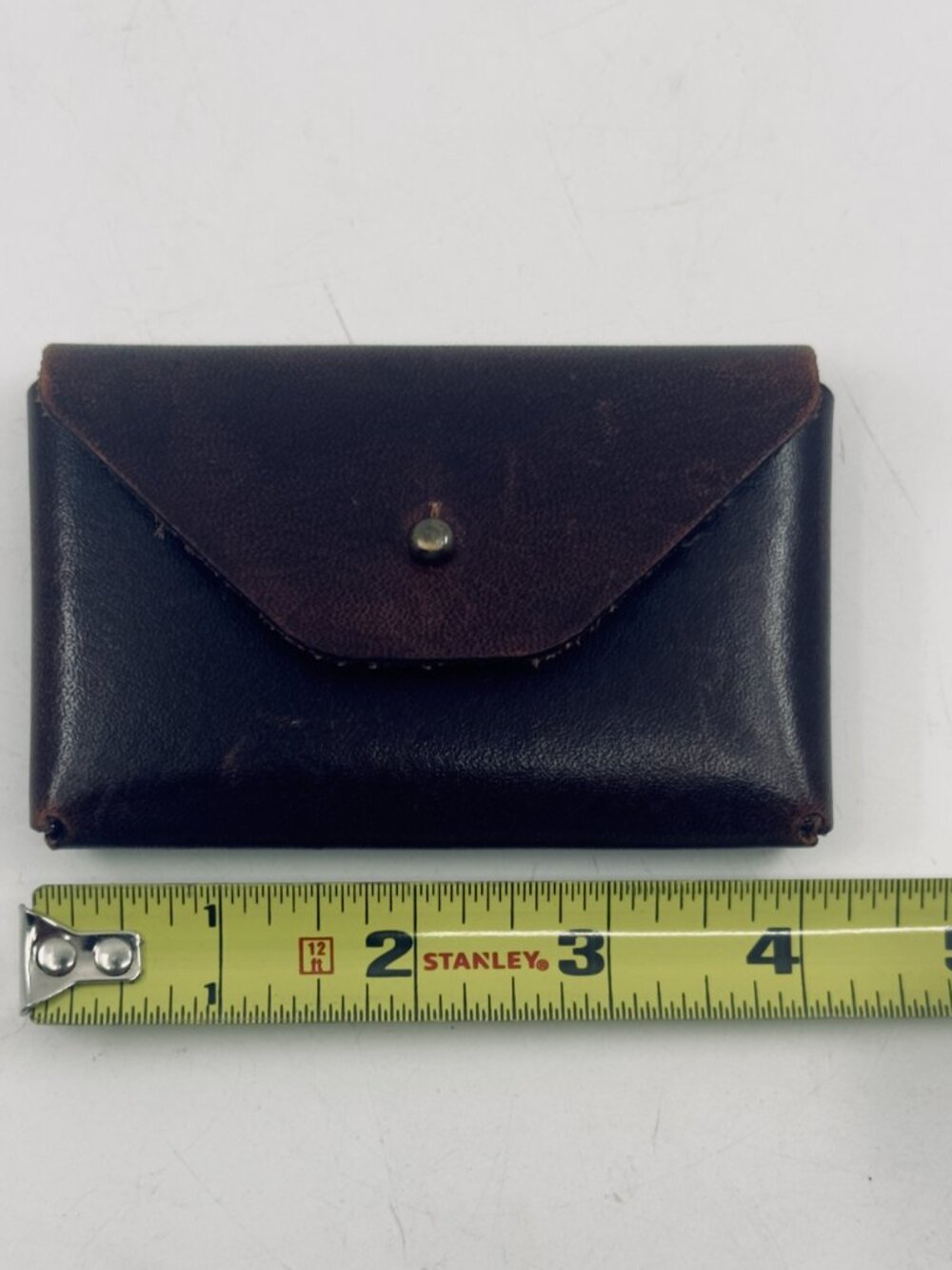 Handmade Leather Snap Card/Coin Case - Mexico, Vintage Patina